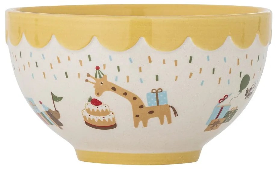 Bol pentru copii galben/crem din gresie ø 13,5 cm Celebrate – Bloomingville Mini
