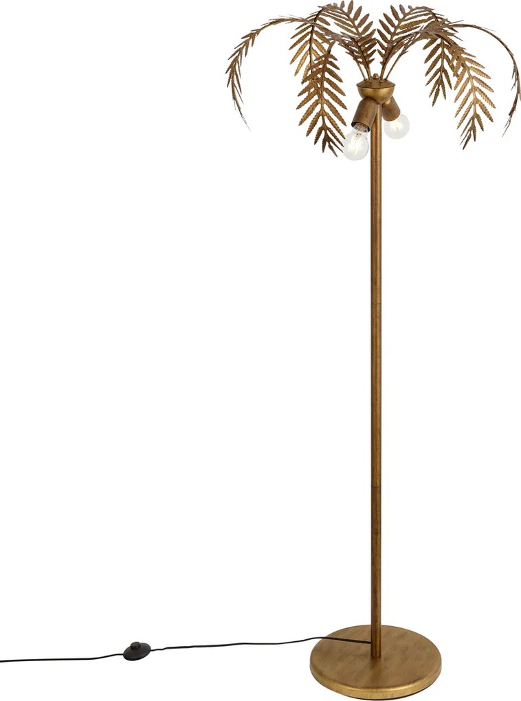 Lampă de podea vintage aurie 156 cm 2 lumini - Botanica