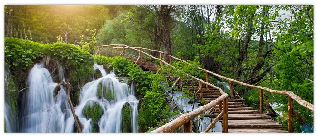 Tablou - Lacurile Plitvice (120x50 cm)
