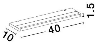 Aplica LED stil ambiental PABLO alba L-40cm, NVL-9060257