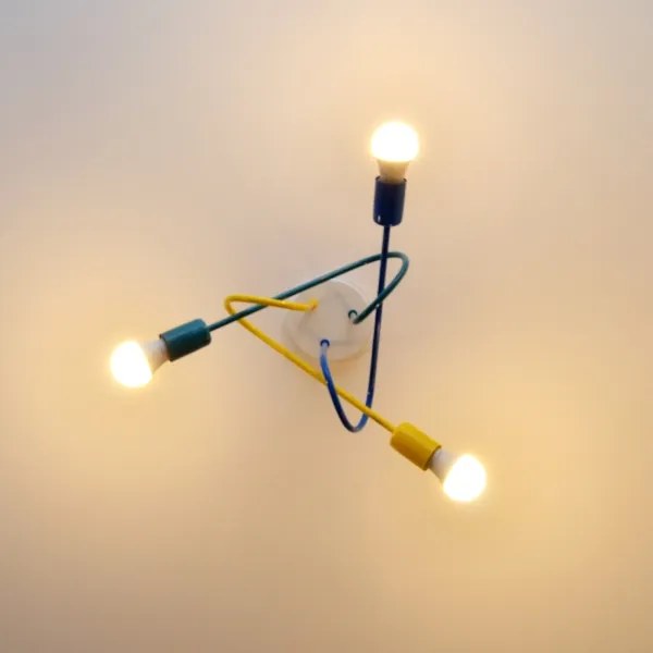 Lustr LED pentru copii OXFORD 3xE27/15W/230V montat pe tavan