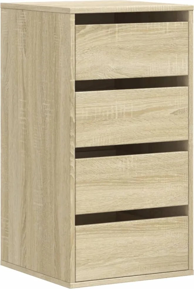 vidaXL Dulap colț cu sertare stejar sonoma 40x41x76 cm lemn prelucrat