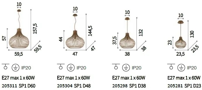 Pendul/ Lustra suspendata design modern ONION SP1 D23 205281