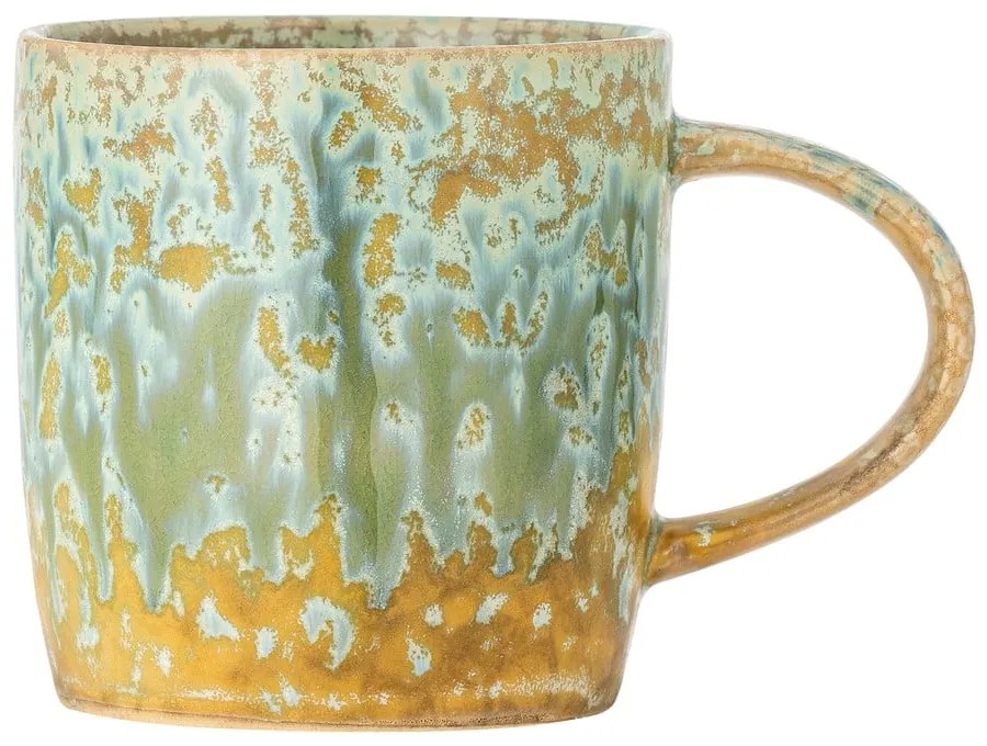 Ceașcă galbenă/verde-deschis din gresie 400 ml Milani – Bloomingville