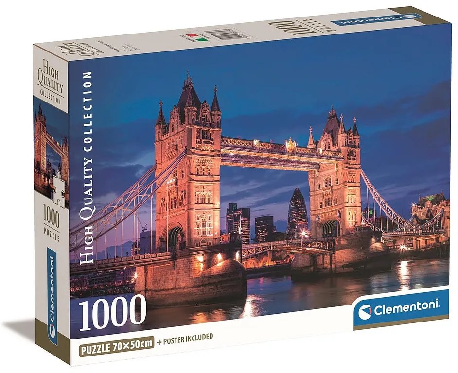 Orașe Tower Bridge Puzzle Londra 1000 de piese Clementoni