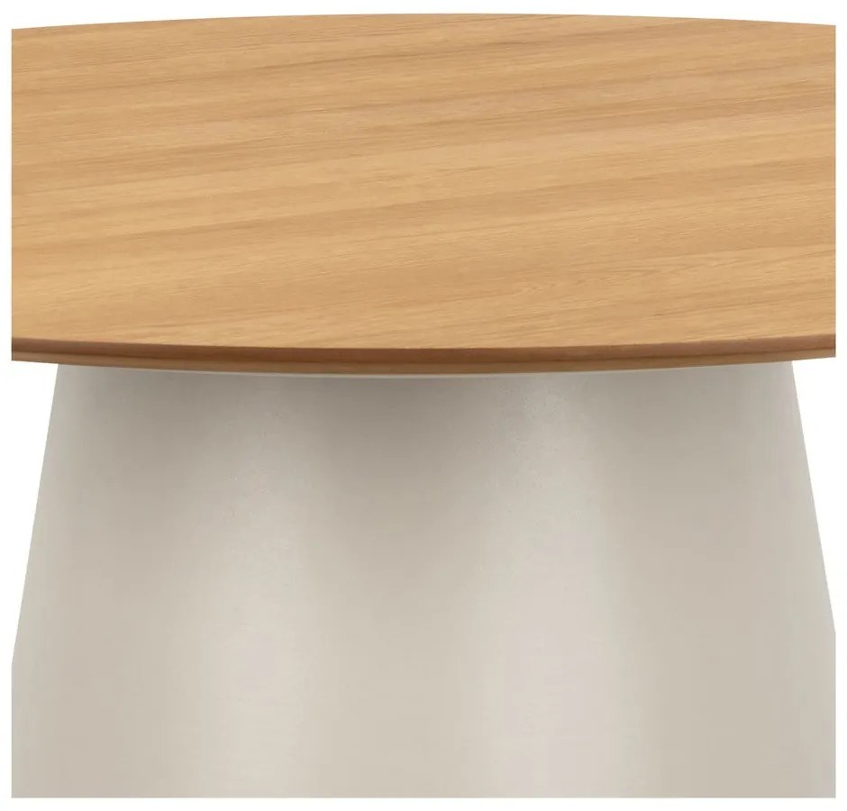 Masă de dining rotundă cu blat cu aspect de lemn de stejar ø 120 cm Soli – Actona