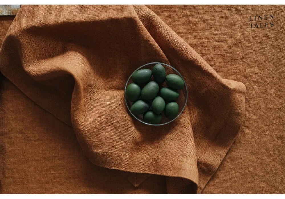Față de pernă din in 45x45 cm Hazelnut – Linen Tales