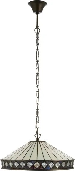 Endon 112196 - Lustră cu lanț Tiffany FARGO 1xE27/60W/230V Ø 41,5 cm