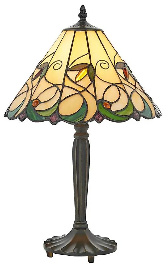 Endon 64195 - Lampă de masă Tiffany JAMELIA 1xE27/60W/230V, Ø 31 cm