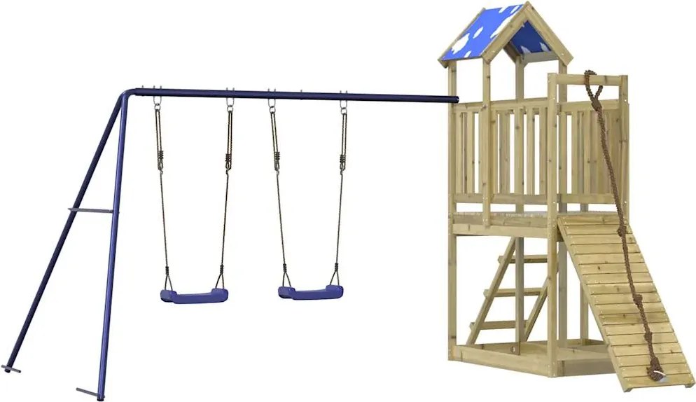 vidaXL Set de joacă pentru exterior, lemn de pin impregnat