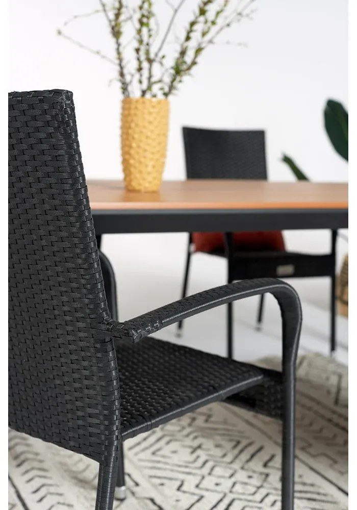 Scaun de grădină din ratan artificial negru Paris - Bonami Essentials