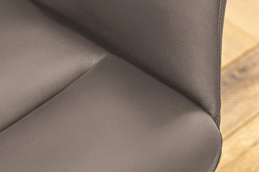 Scaun pivotant modern, Piele Naturala, Maro, PAPILLON