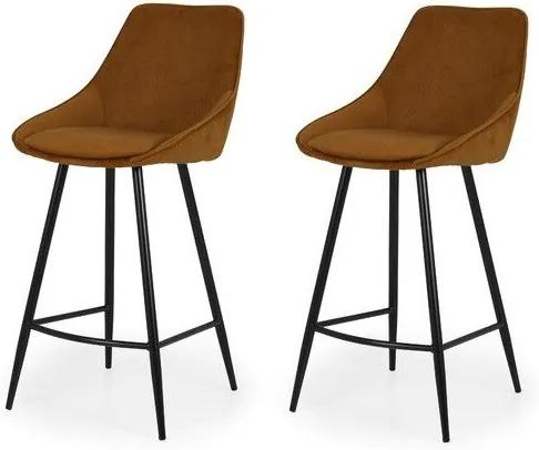 Set de 2 scaune de bar Lex, metal/plastic, 108 x 47 x 52 cm