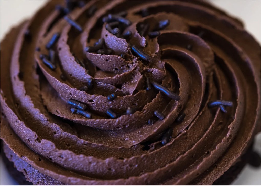 Tablou - Cupcake din ciocolată (70x50 cm)