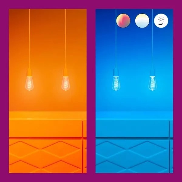 Bec LED RGBW dimabil ST64 E27/6,3W/230V 2200-6500K Wi-Fi WiZ