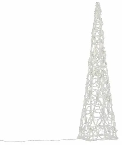 Piramidă cu lumini de Crăciun 60 cm - alb cald, pe baterie