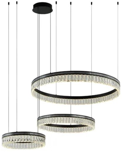 Candelabru din cristal cu LED reglabil, suspendat pe cablu THALIA LED/120W/230V 3000-6000K + telecomandă