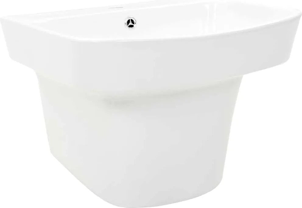 vidaXL Chiuvetă Alb 50 x 45 x 41 cm Ceramică Smălțuită