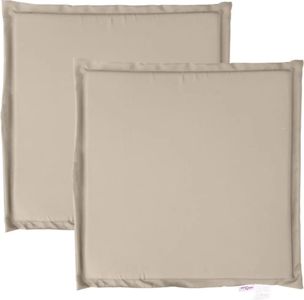 vidaXL Pernă scaun de grădină, 2 buc., taupe, 45x45x2 cm, pătrat