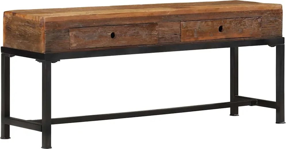 vidaXL Comodă TV, 110x30x46 cm, lemn masiv reciclat