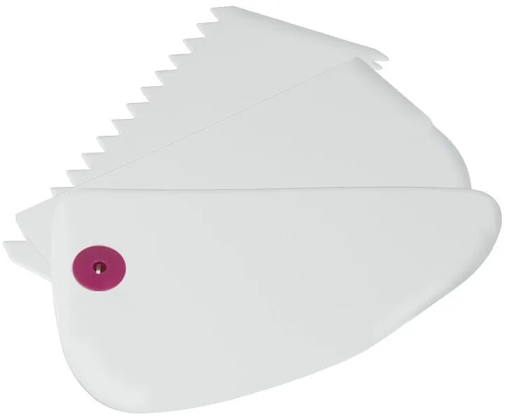 Set 3 spatule din plastic Metaltex, alb