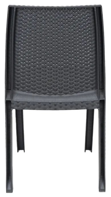 Scaun de grădină din plastic Vanda, grafit