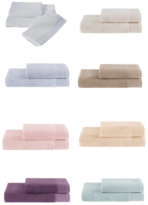 Set prosop și prosop de corp BAMBOO, 2 buc Bej / Beige