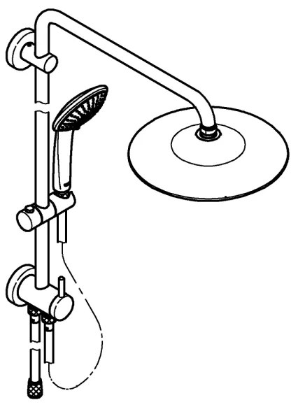GROHE 27421002 - Sistem de duș EUPHORIA 260 crom lucios