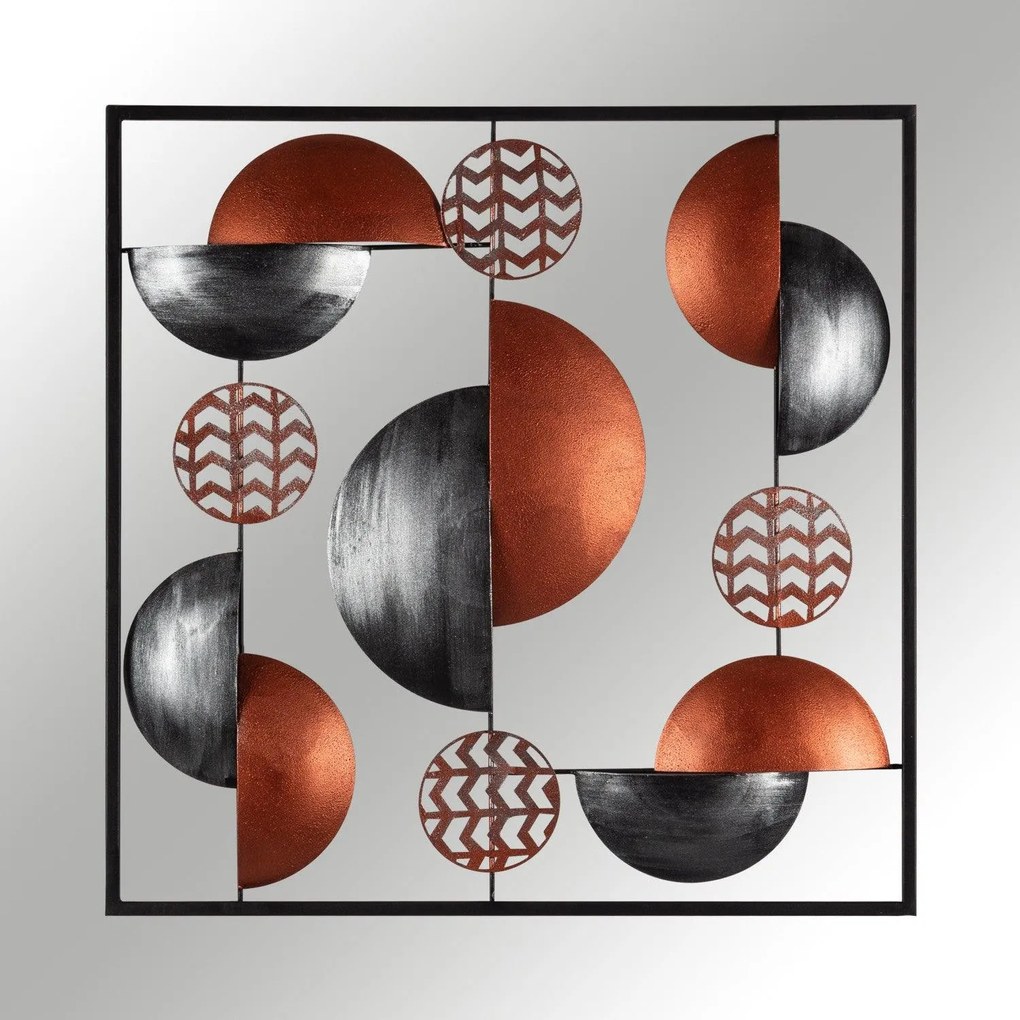 Decoratiune de perete Metal Aurora, Multicolor, 55x0,08x55 cm