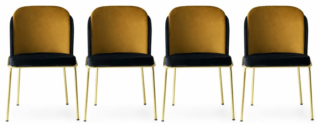Set de scaune de sufragerie Dore Gold, 4 buc., 4 buc