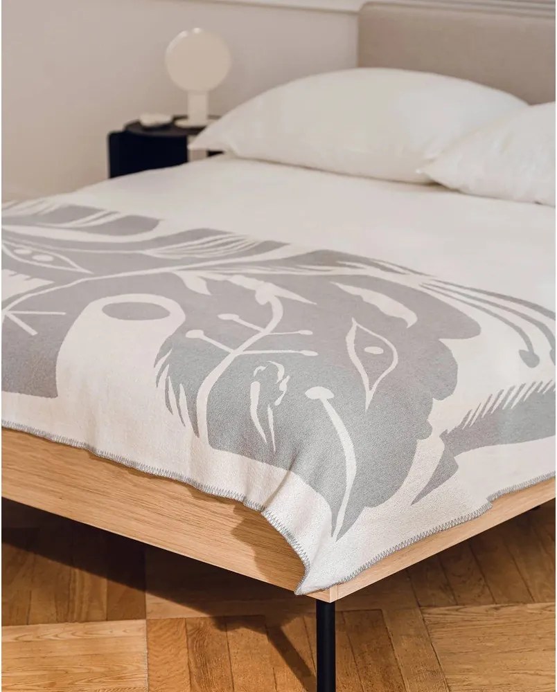 Pătură gri deschis 165x200 cm Lino – noo.ma