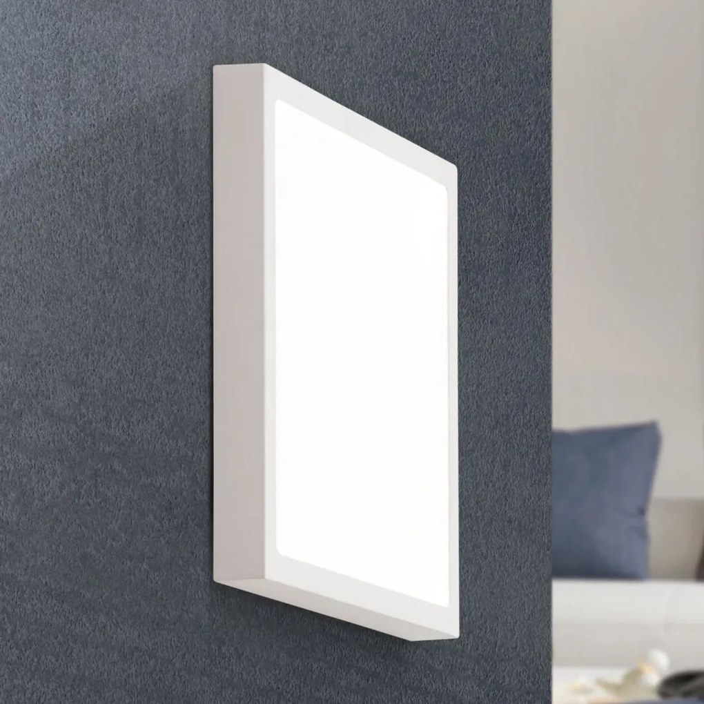 Plafoniera LED design slim LERO 23x23cm 3000K alba