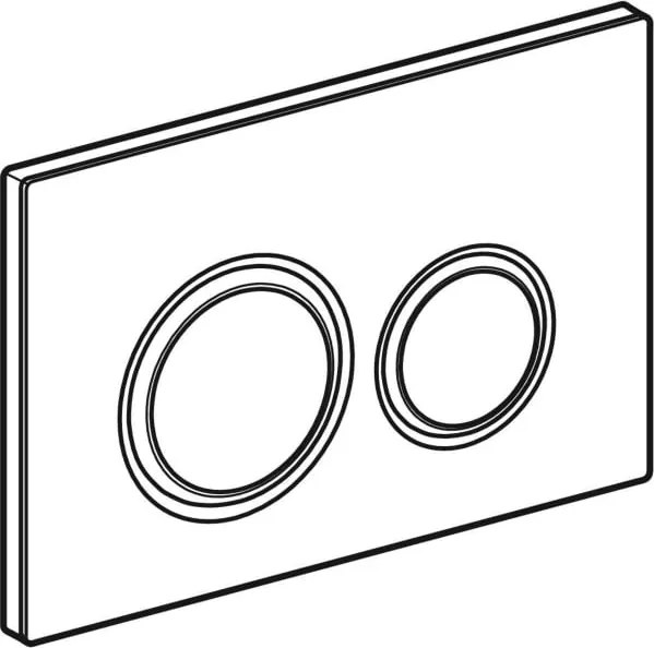 Clapeta actionare dubla rezervor wc, lava sticla lucioasa cu inele de design crom lucios, Geberit Sigma50 Lava