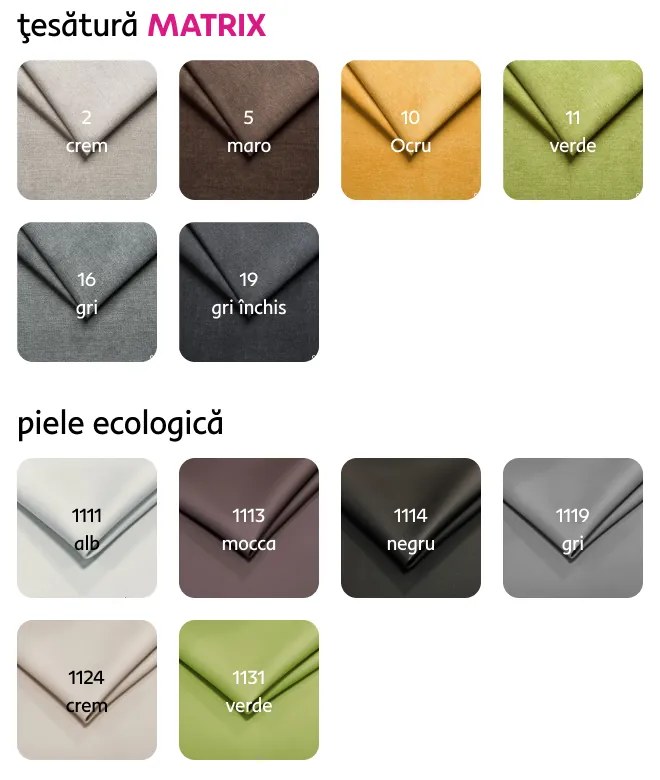 Colţar, piele ecologică negru/material, model dreapta, SANTIAGO U