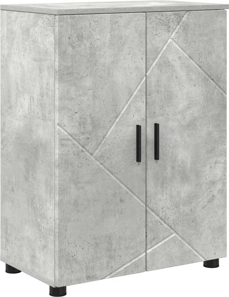 vidaXL Dulap de Baie cu depozitare Gri din beton 60 x 35 x 80 cm