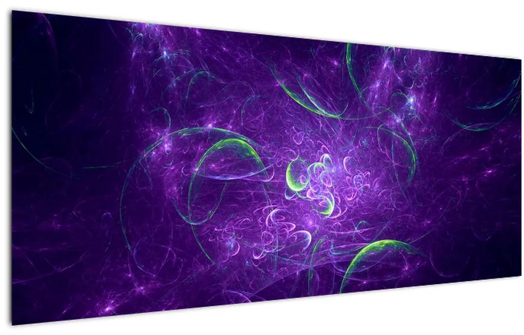 Tablou -abstracție violetă (120x50 cm), în 40 de alte dimensiuni noi
