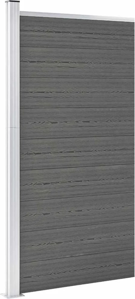 vidaXL Panou de gard, gri, 95x186 cm, WPC
