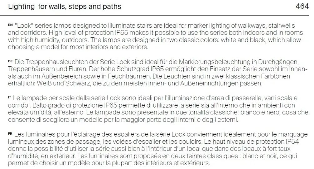 Spot LED incastrabil scari / perete exterior IP54 Lock alb