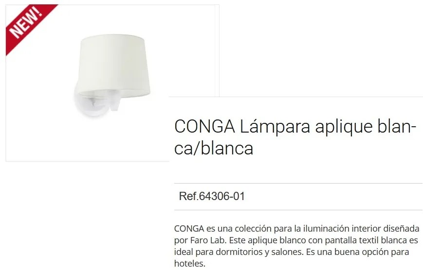 Aplica de perete moderna design elegant CONGA alba 64306-01