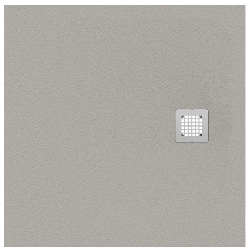 Cadita dus compozit 80x80 cm Ideal Standard Ultra Flat S, gri asfaltic Gri asfaltic, 800x800 mm