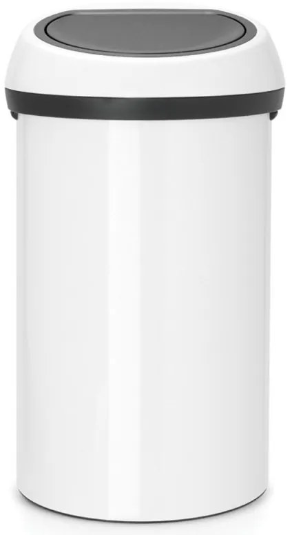 Cos de gunoi Brabantia Touch Bin 647246, 60 L, Deschidere lina si silentioasaă, Alb
