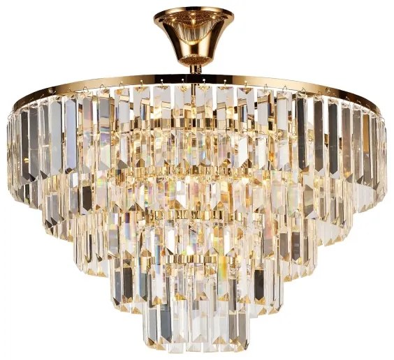 Lustră de cristal aplicată Brilagi CRYSTAL 5xE14/40W/230V auriu