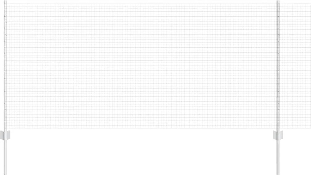 vidaXL Gard cu Stâlp Argintiu 1 x 50 m Oțel