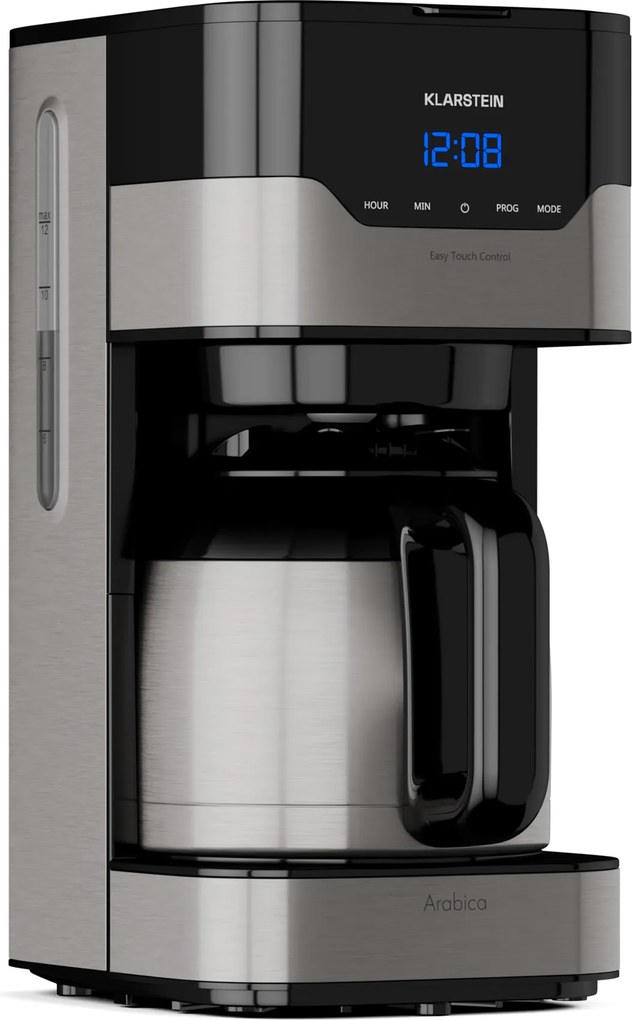 Klarstein Arabica 800W, aparat de cafea, EasyTouch Control, argintiu/negru