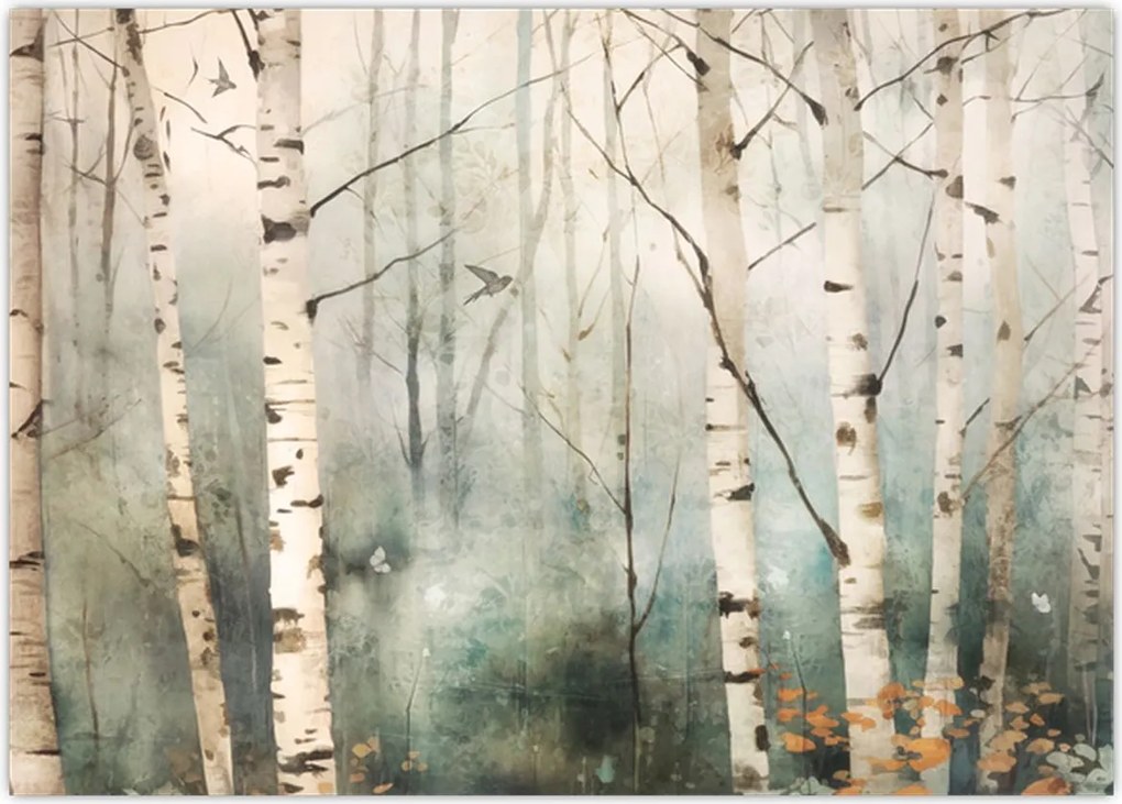 Tablou - Desenarea unui model de pădure (70x50 cm)