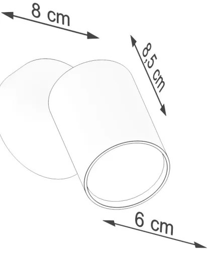 Spot de perete LEMMI 1xGU10/40W/230V alb Sollux SL.1123