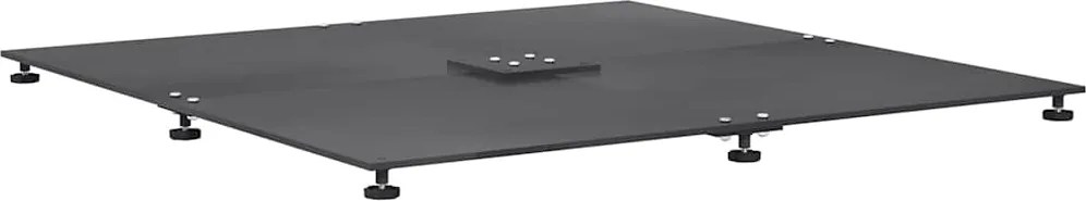 vidaXL Bază pentru umbrelă Gri închis 100 x 100 x 4 cm Oțel