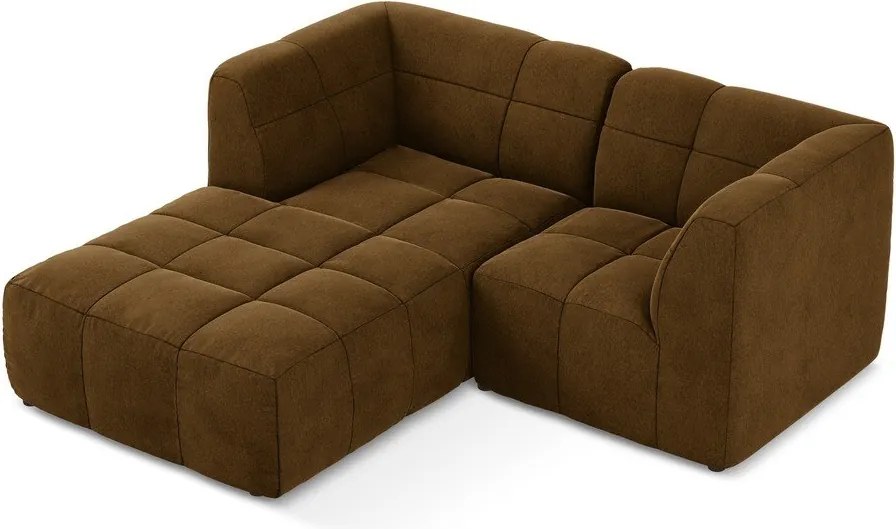 Colțar galben muștar cu tapițerie din catifea (cu colț pe partea stângă/cu șezlong) Aloha – Makamii