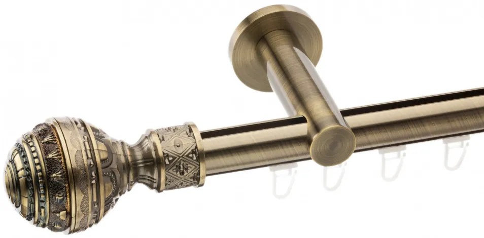 Galerie simpla 25 mm Betina profil aur antic (Alege marime: 320 cm)