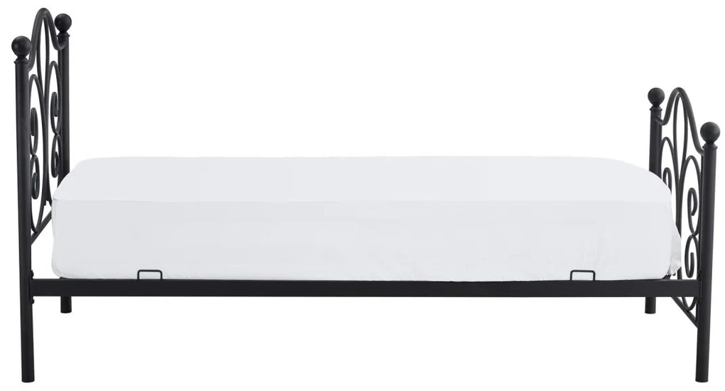 Pat metalic Panama Negru – 90 x 200 cm